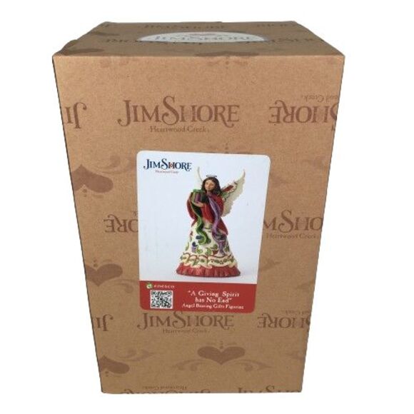 Jim Shore A Giving Spirit Has No End Angel Figurine w/Presents Gifts 4049793 NIB - Picture 14 of 16